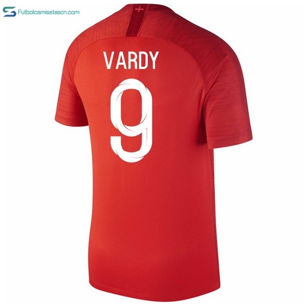 Camiseta Inglaterra 2ª Vardy 2018 Rojo